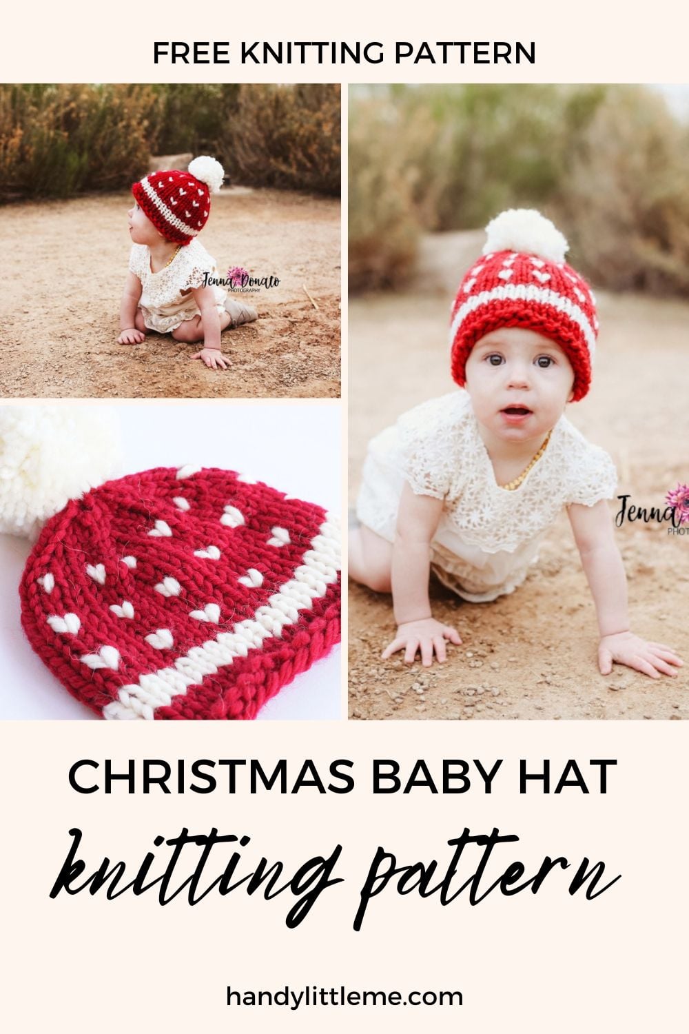 holiday hat knitting pattern | free knitting patterns | handy